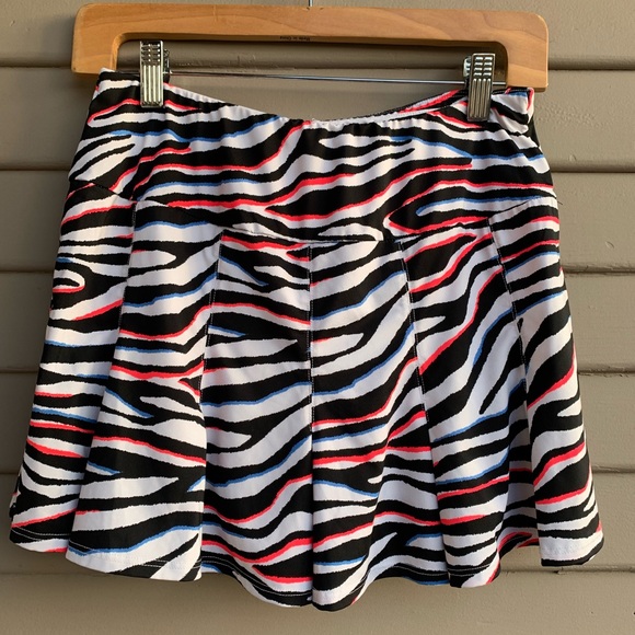 Tail Rosyelyn Golf Tennis Skirt Skort ZEBRA Pockets White Black Blue & Red S. - Picture 3 of 8